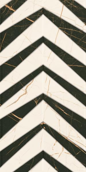 Fancy White Sciana Struktura Polysk 30X60