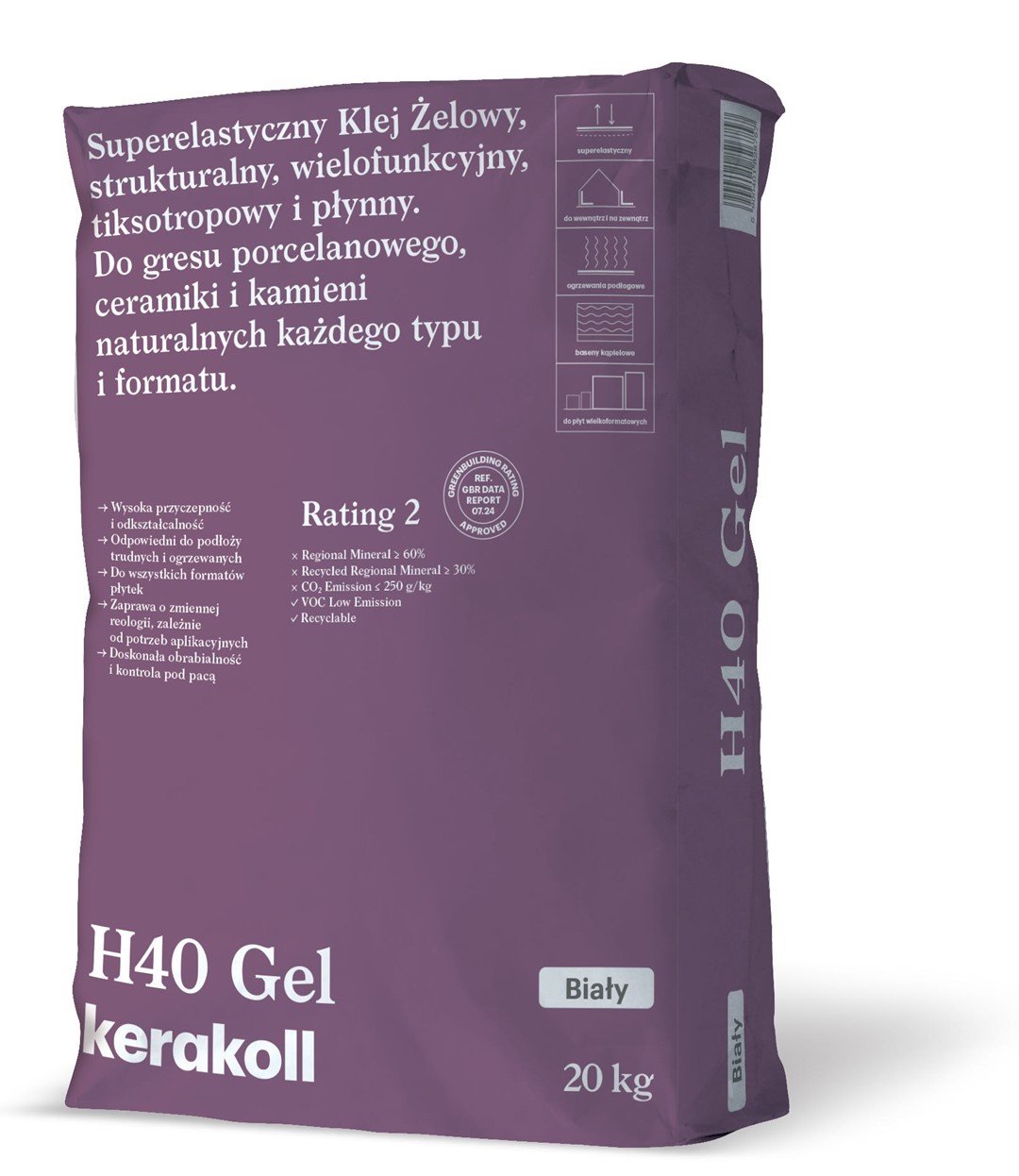 H40® Gel Biały 20 Kg
