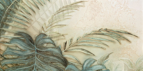 Alabaster Shine Leaves B Obraz Gresowy Element 2 59,8X119,8