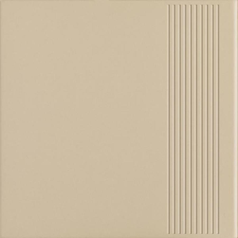 Bazo Beige Stopnica Prosta Gres Monokolor Mat. 30X30