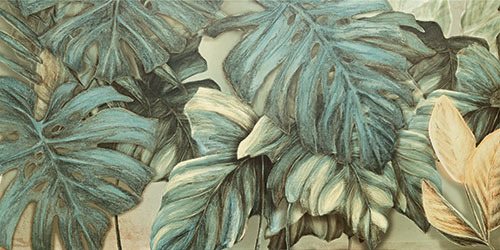 Alabaster Shine Leaves B Obraz Gresowy Element 1 59,8X119,8