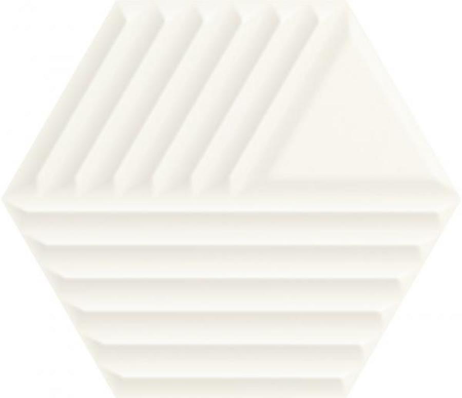Woodskin Bianco Heksagon Struktura C Sciana 19,8X17,1