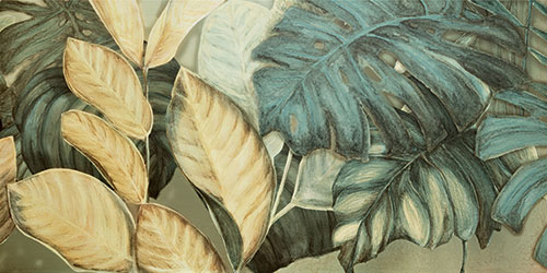 Alabaster Shine Leaves A Obraz Gresowy Element 1 59,8X119,8