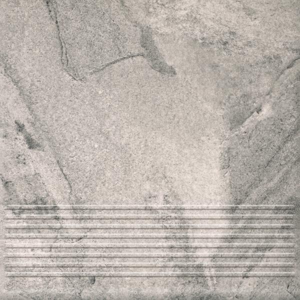 Mattone Pietra Grafit Stopnica Prosta 30X30
